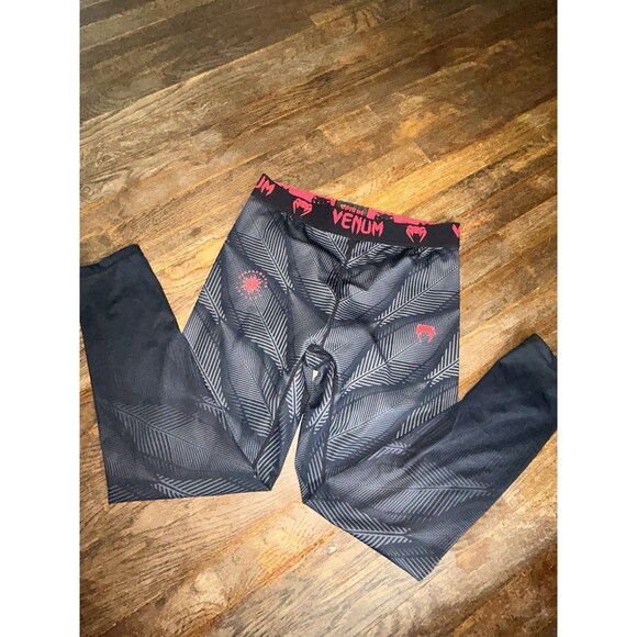 Venum MMA Pants Mens Large Black Fighting Wrestling Boxing Fight Team UFC Spats - Picture 1 of 4